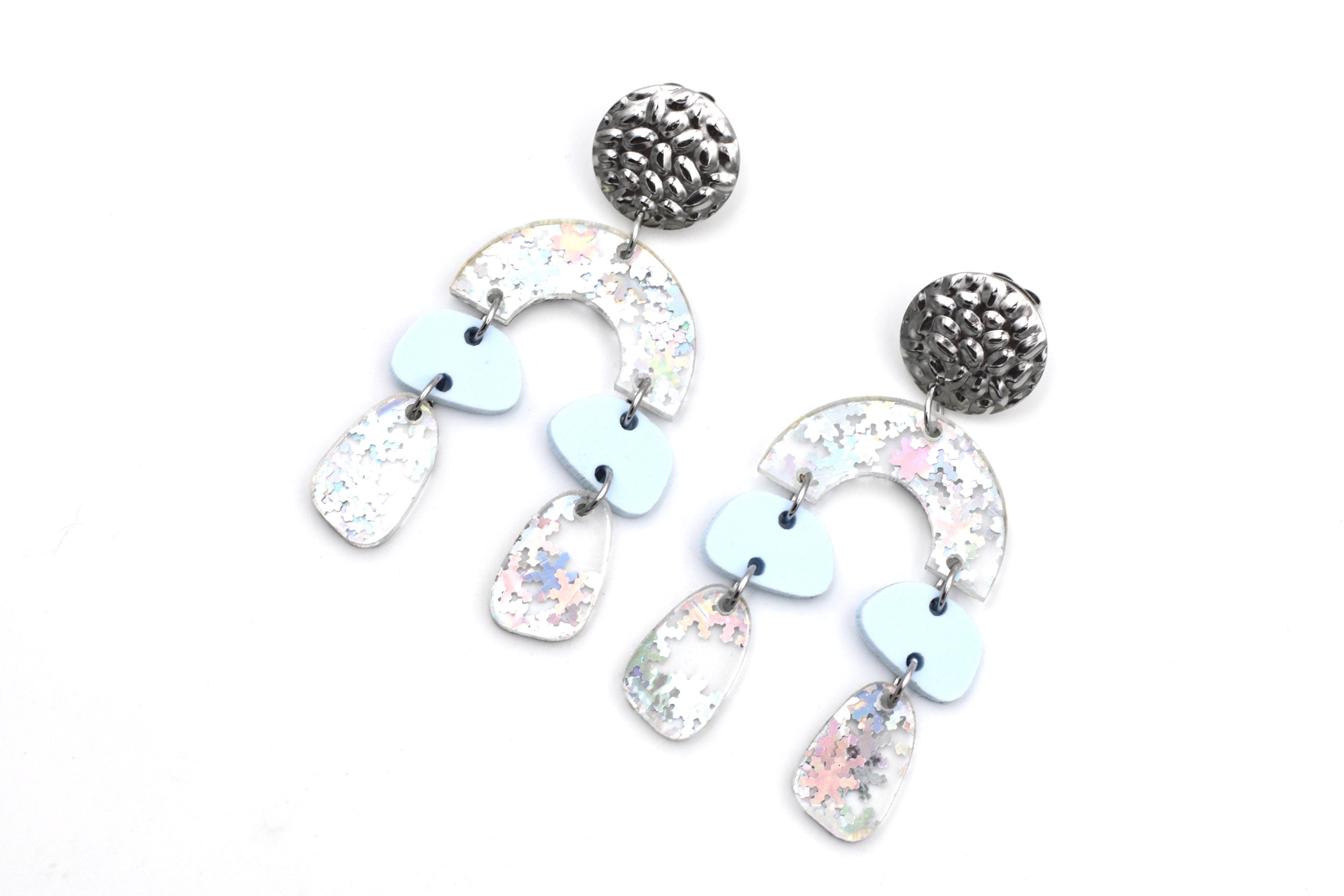 Geometric Snowflake Earrings