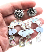 Geometric Snowflake Earrings