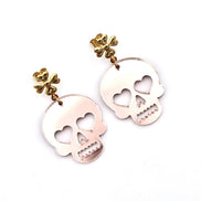 Rose Gold Skull Earrings