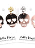 Rose Gold Skull Earrings