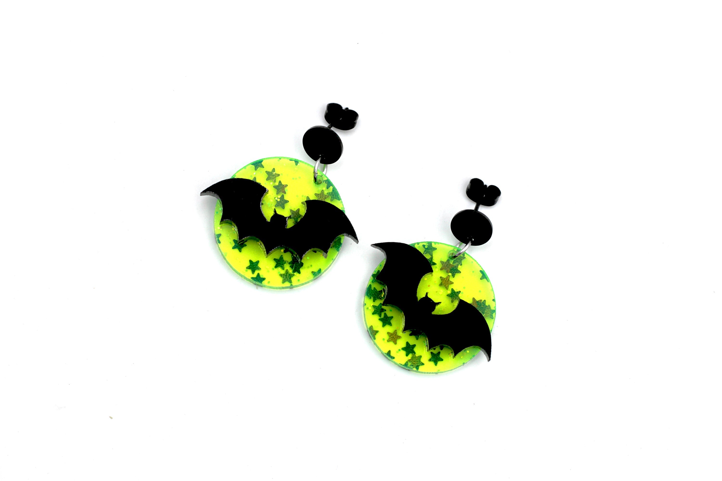 Bat Moon Earrings