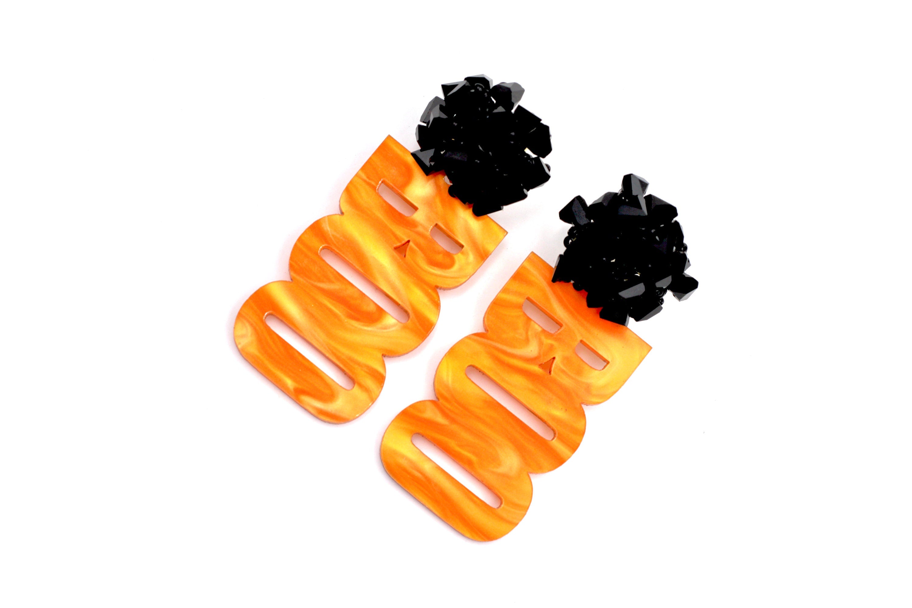Orange Boo Earrings
