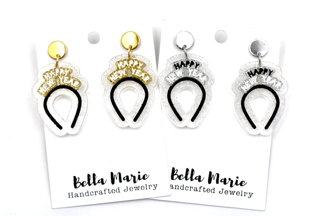 Happy New Year Headband Earrings