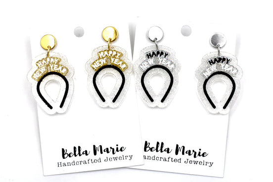 Happy New Year Headband Earrings