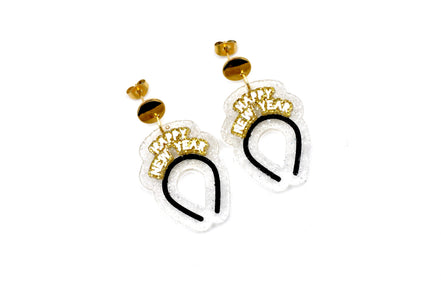 Happy New Year Headband Earrings