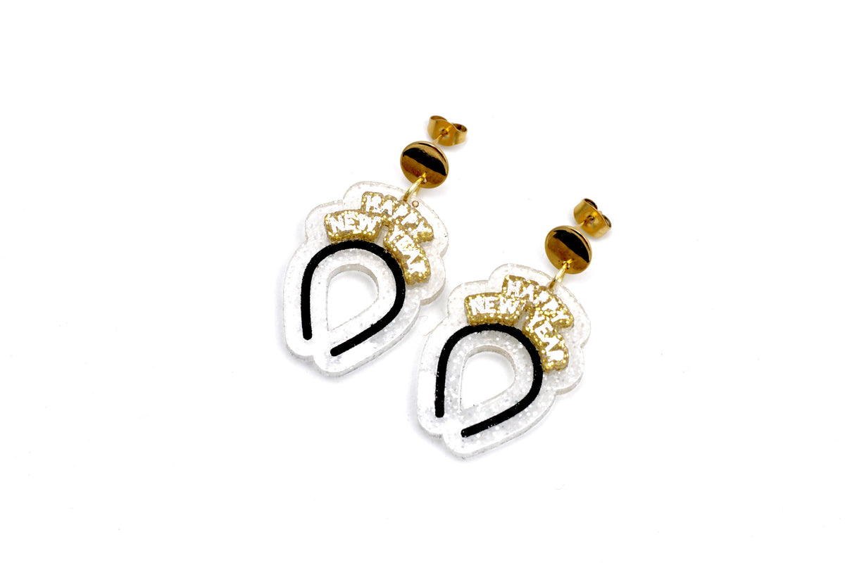 Happy New Year Headband Earrings