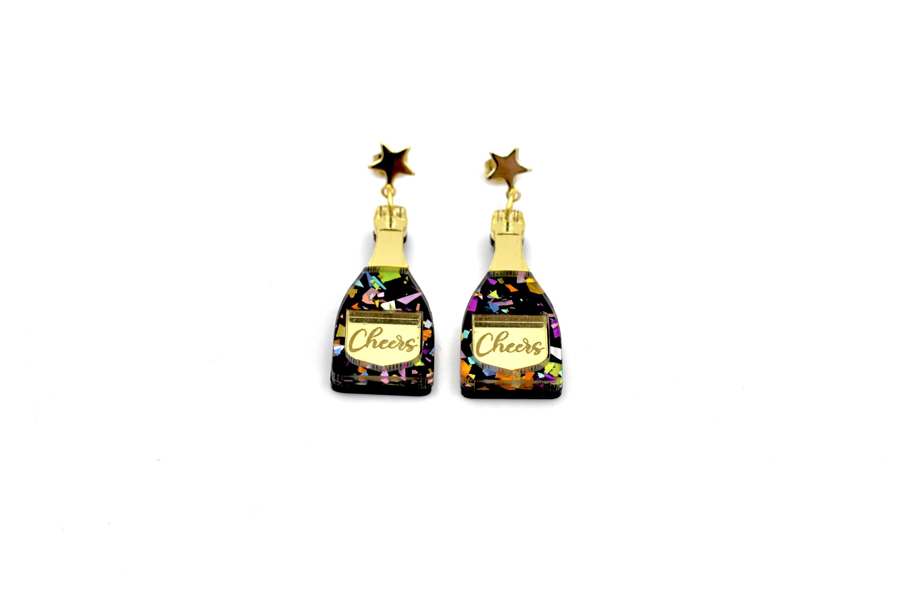 Champagne Bottle Earrings