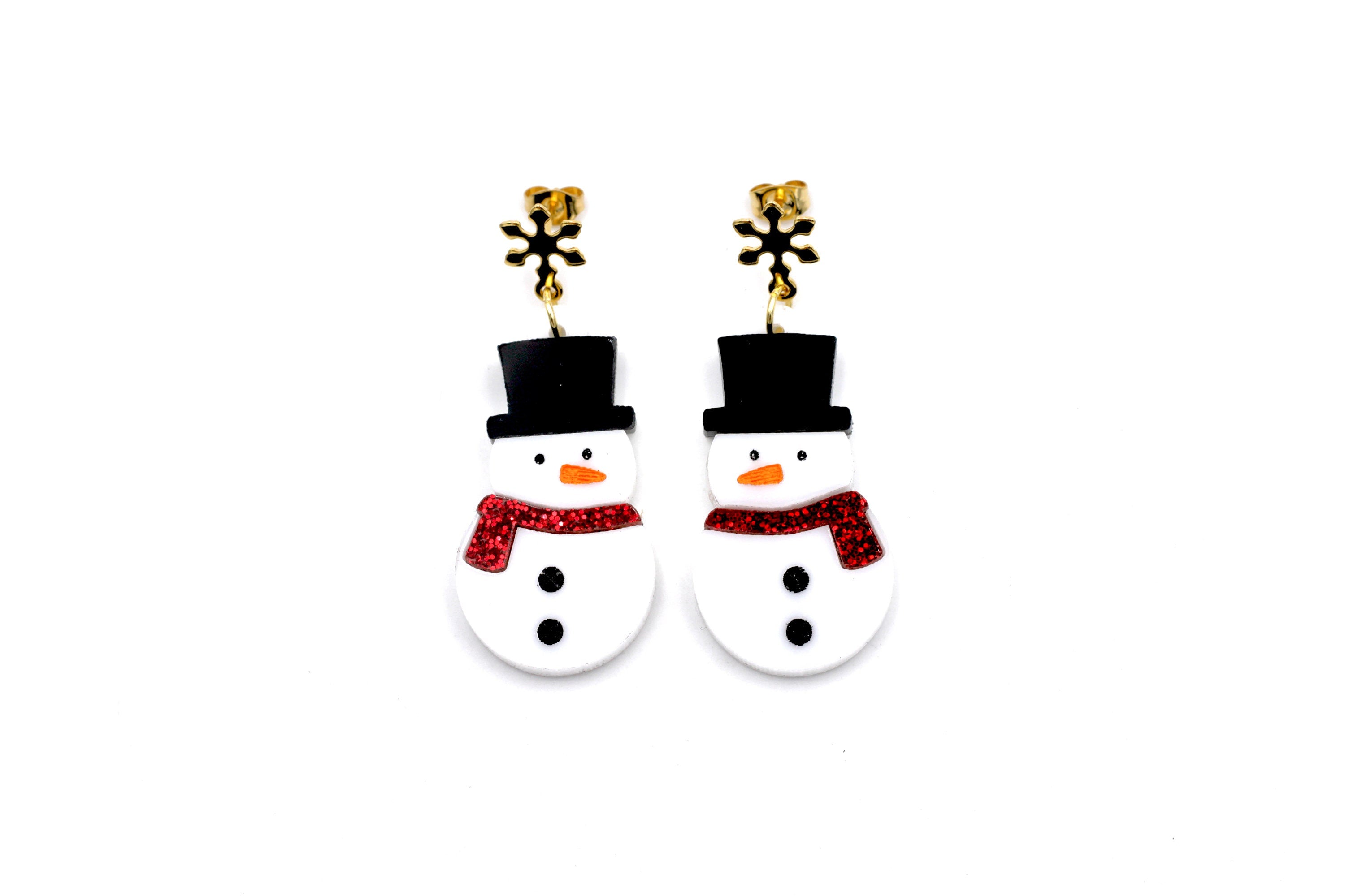 Snowman Earrings