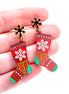 Red Christmas Stocking Earrings