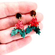 Acrylic Holly Earrings