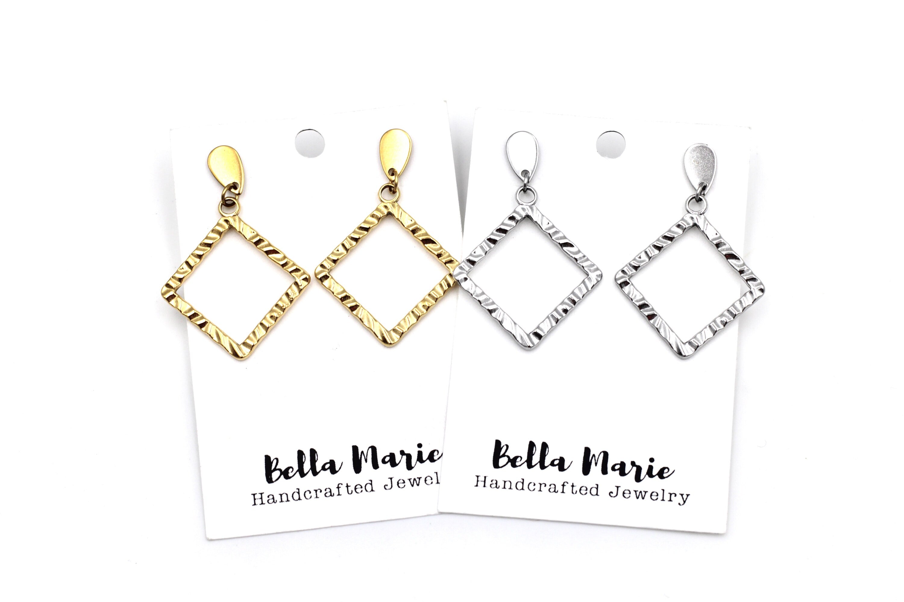 Textured Diamond Earrings