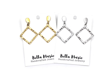Textured Diamond Earrings