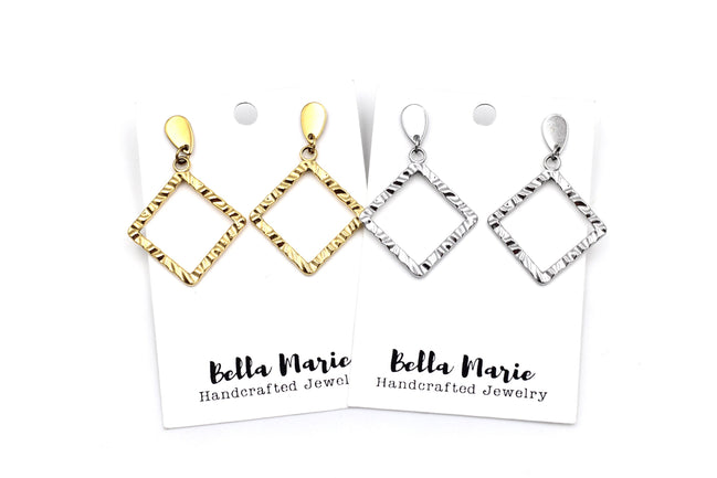 Textured Diamond Earrings