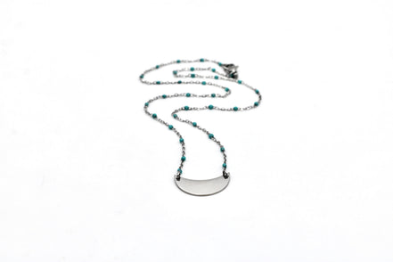 Silver Crescent Necklace