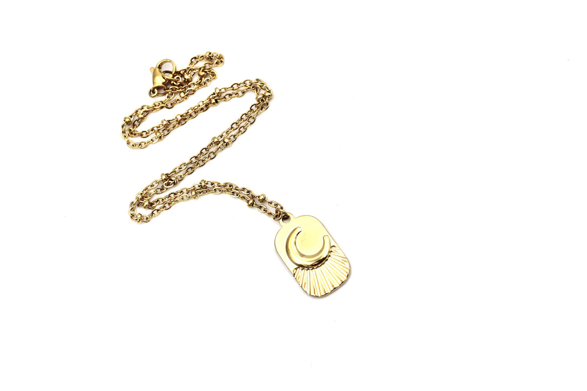 Moon Tag Necklace