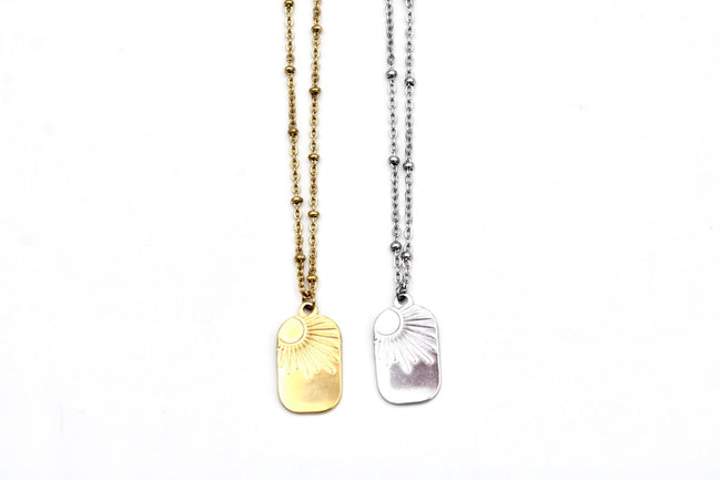 Sun Tag Necklace