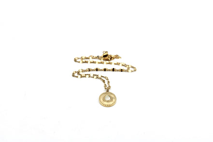 Gold Oval Boho Necklace