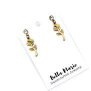 Simple Rose Dangle Earrings