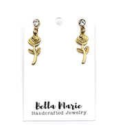 Simple Rose Dangle Earrings
