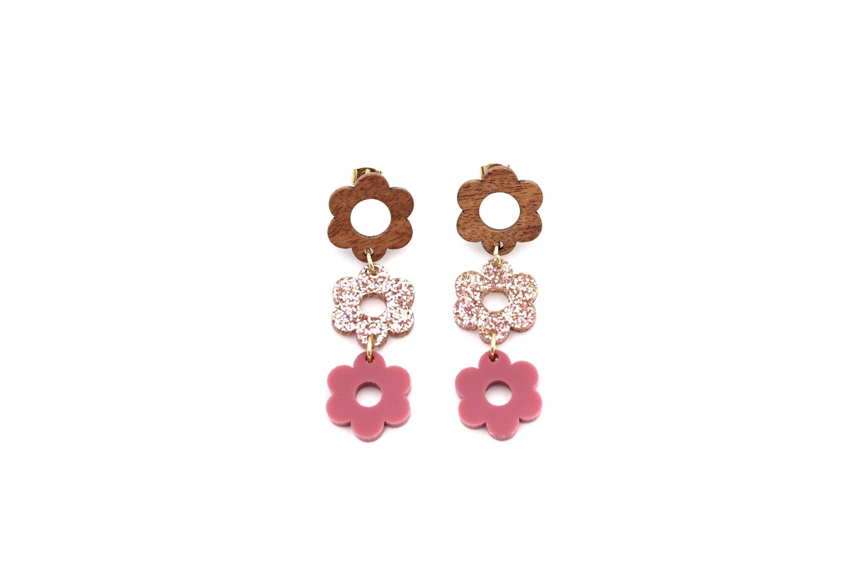 Triple Flower Earrings