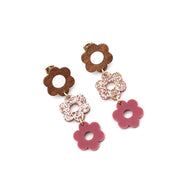 Triple Flower Earrings