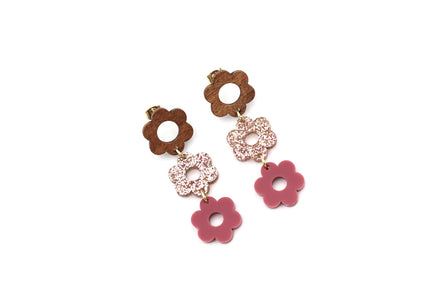 Triple Flower Earrings