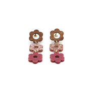 Triple Flower Earrings