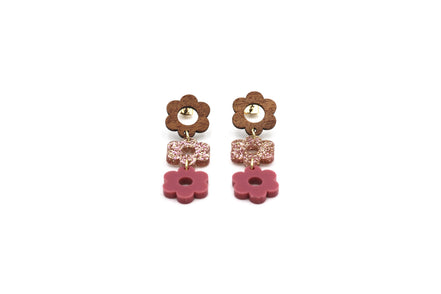 Triple Flower Earrings