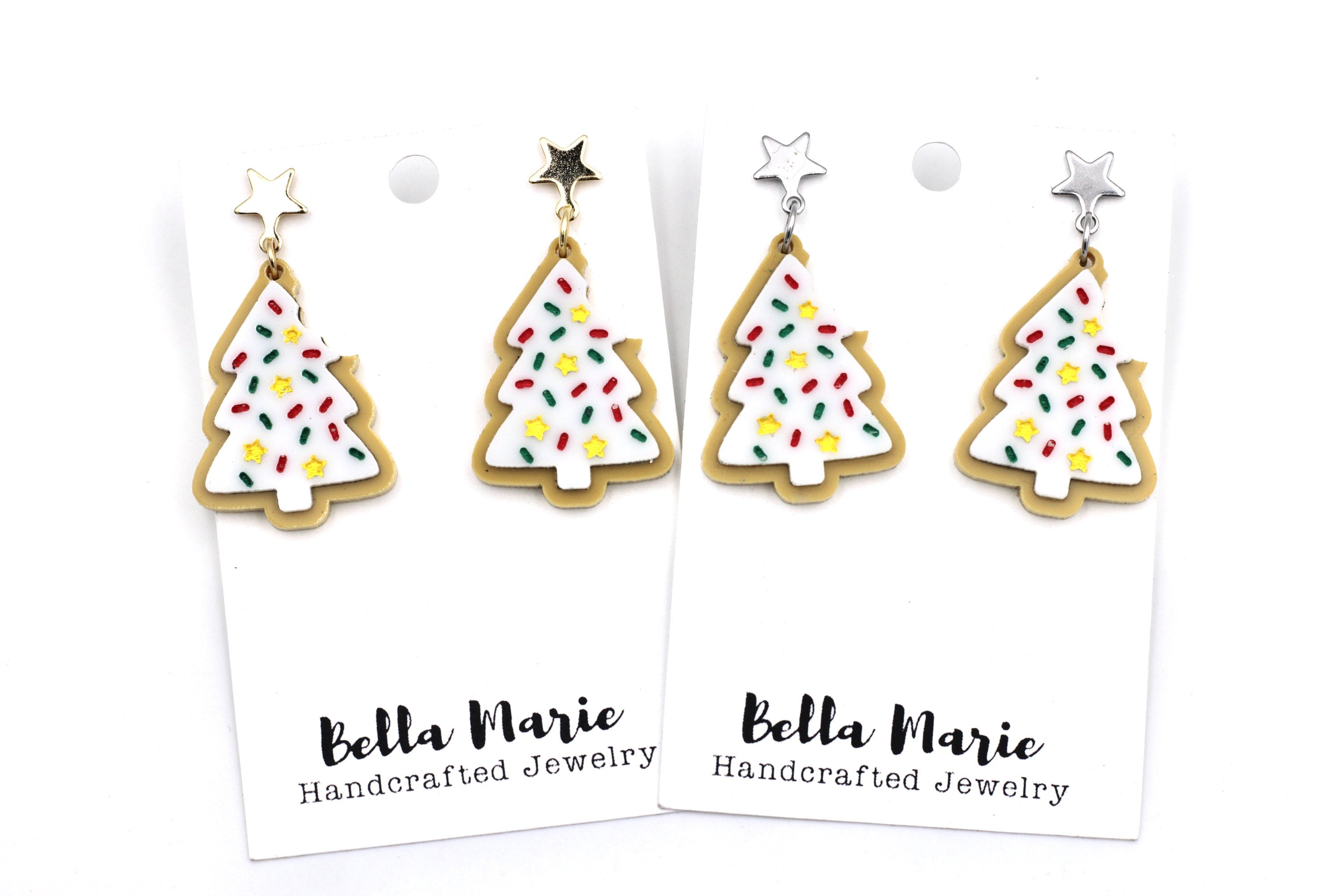 Christmas Tree Cookie Earrings