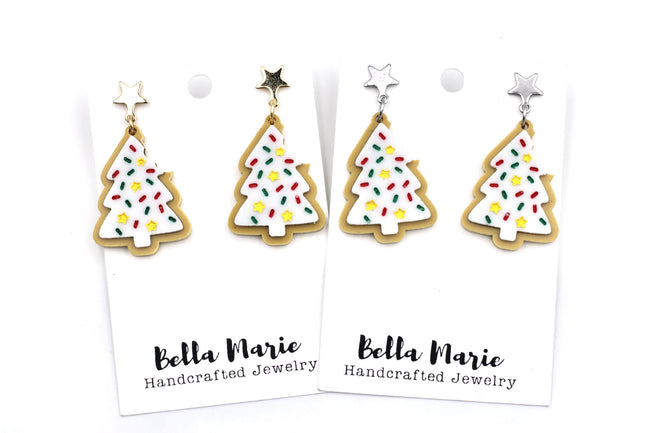 Christmas Tree Cookie Earrings