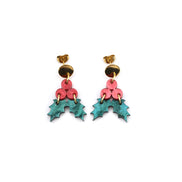 Acrylic Holly Earrings