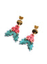 Acrylic Holly Earrings