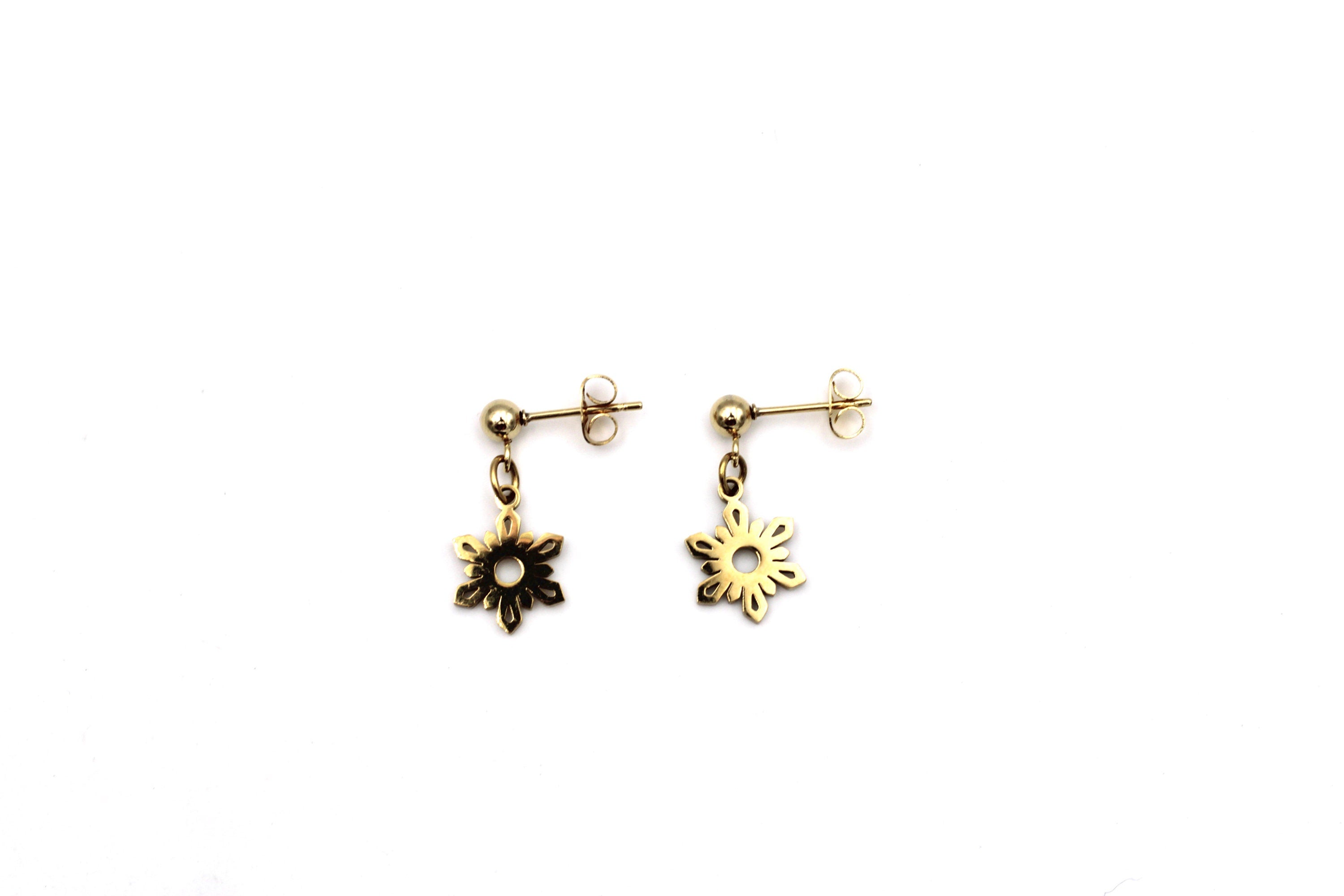 Dainty Snowflake Earrings