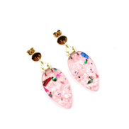 Pink Christmas Light Earrings