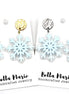 Blue Layered Snowflake Earrings