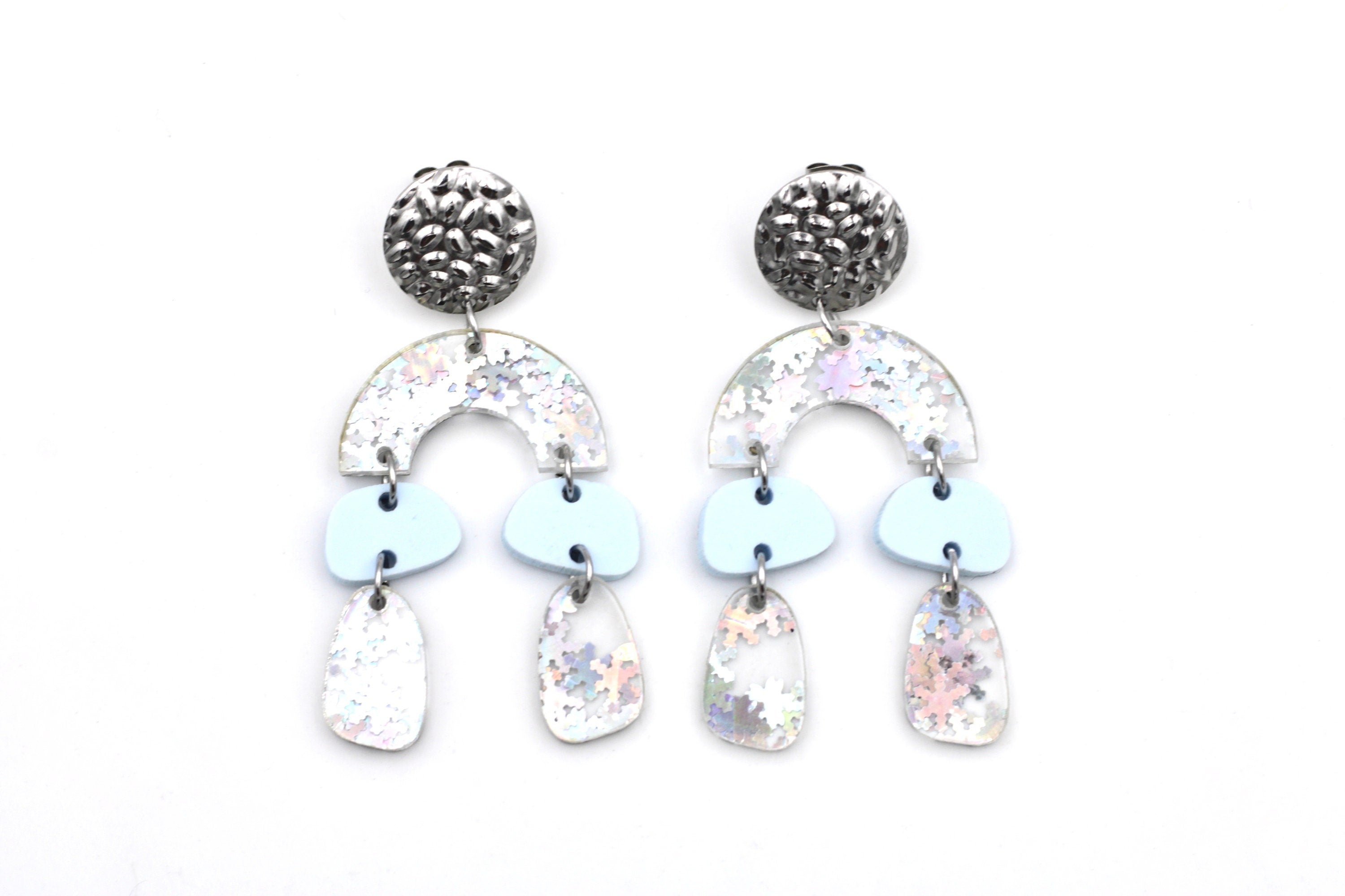 Geometric Snowflake Earrings