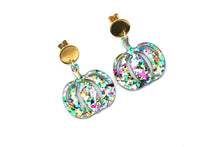 Load image into Gallery viewer, Colorful Glitter Pumpkin Earrings
