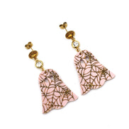 Pink Spiderweb Ghost Earrings