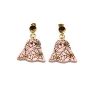 Pink Spiderweb Ghost Earrings