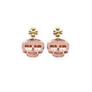 Rose Gold Skull Earrings