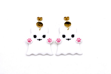 Cat Ghost Earrings