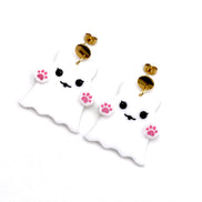 Cat Ghost Earrings