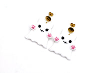 Load image into Gallery viewer, Cat Ghost Earrings

