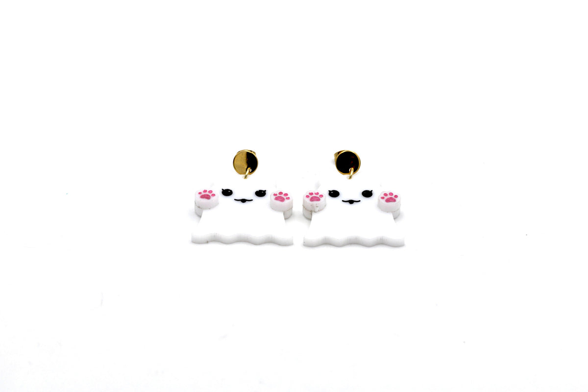Cat Ghost Earrings