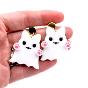 Cat Ghost Earrings