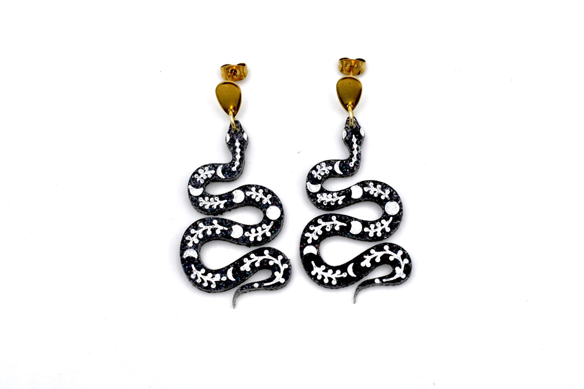 Celestial Snake Earrings