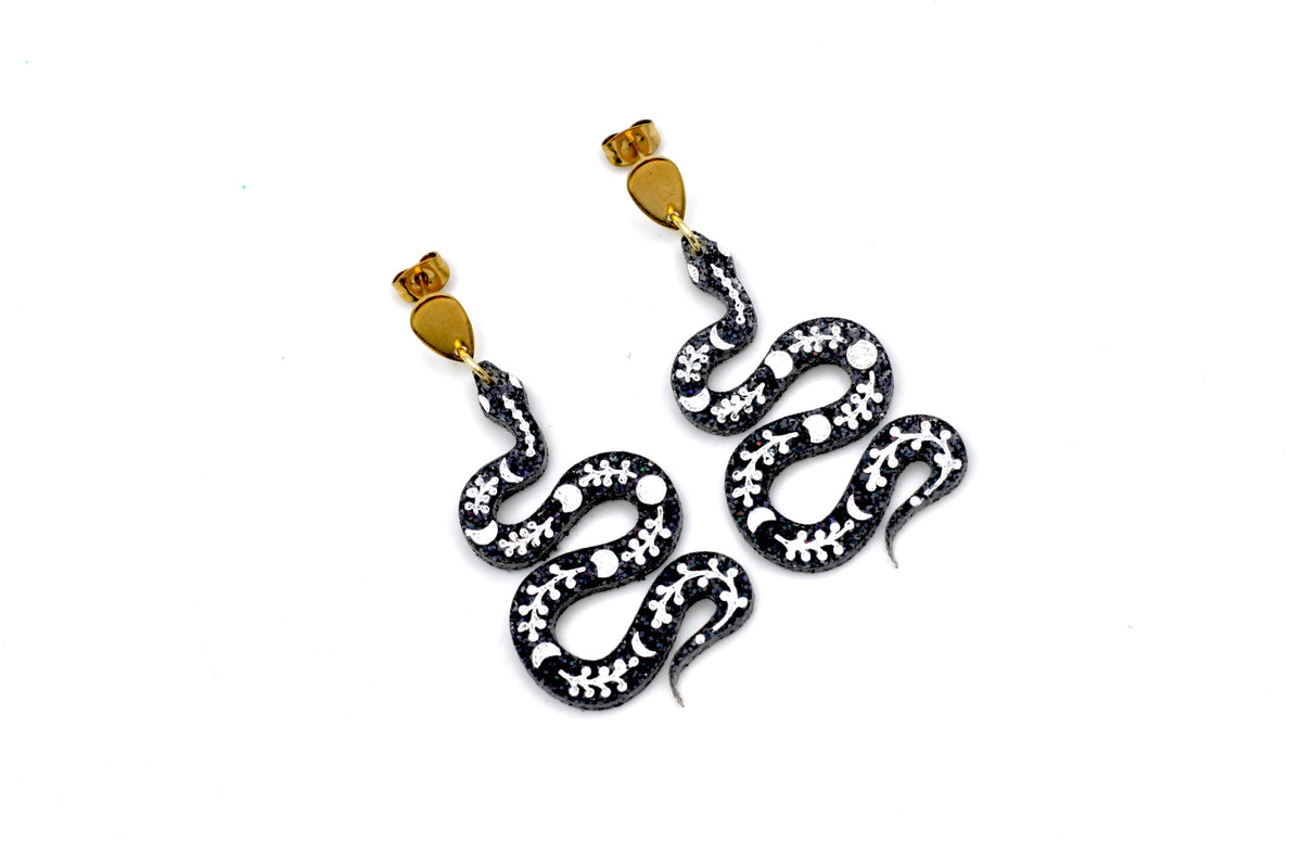 Celestial Snake Earrings
