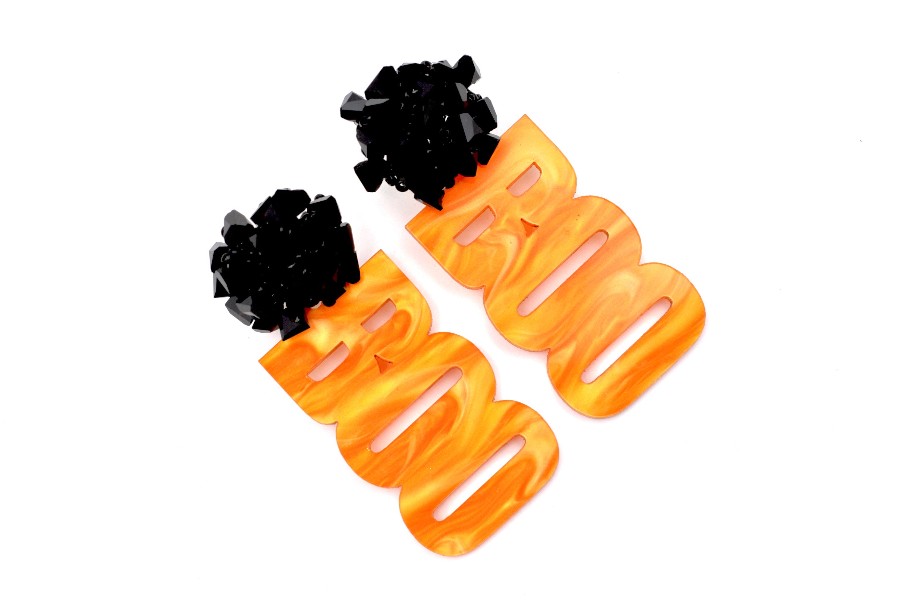 Orange Boo Earrings