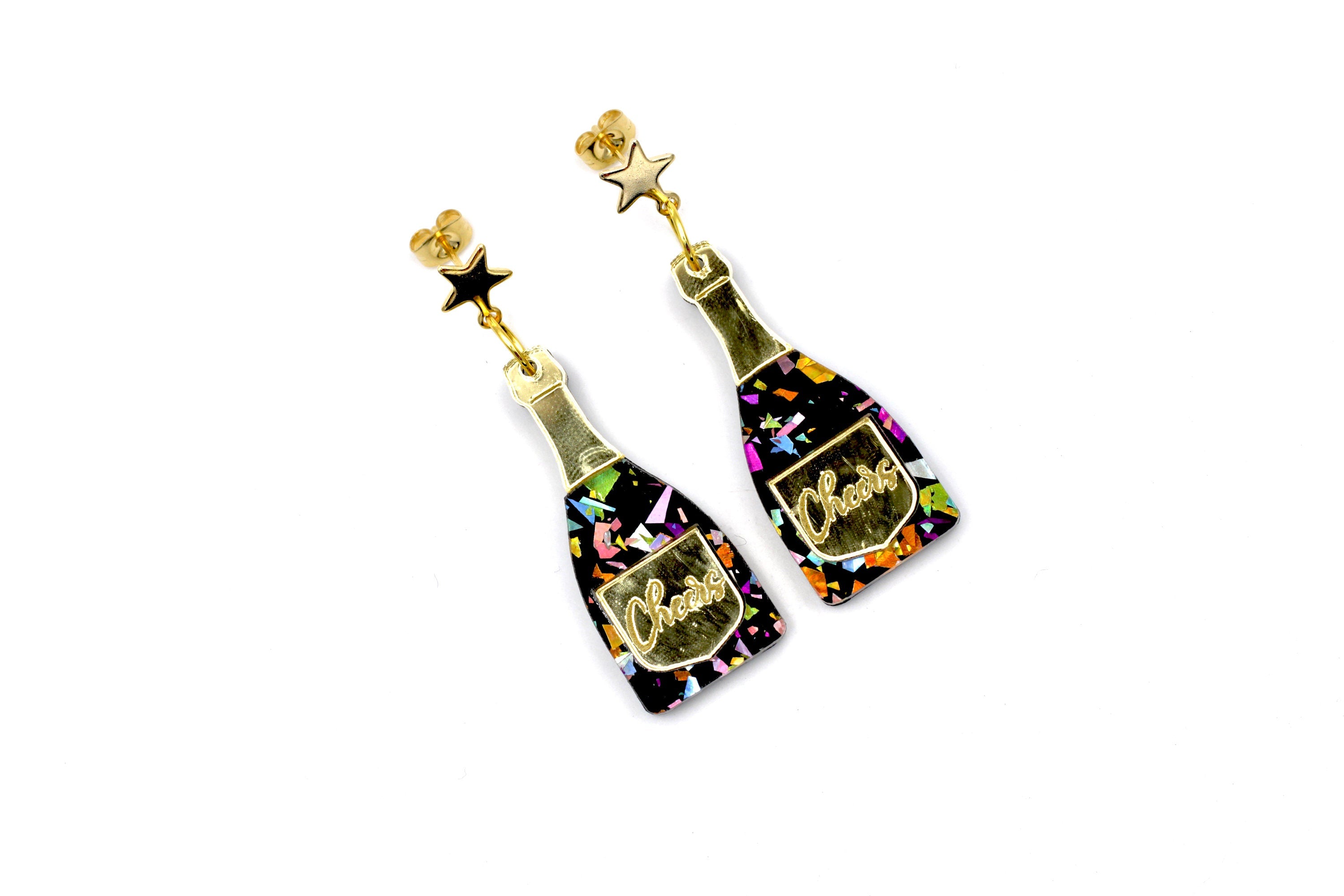 Champagne Bottle Earrings