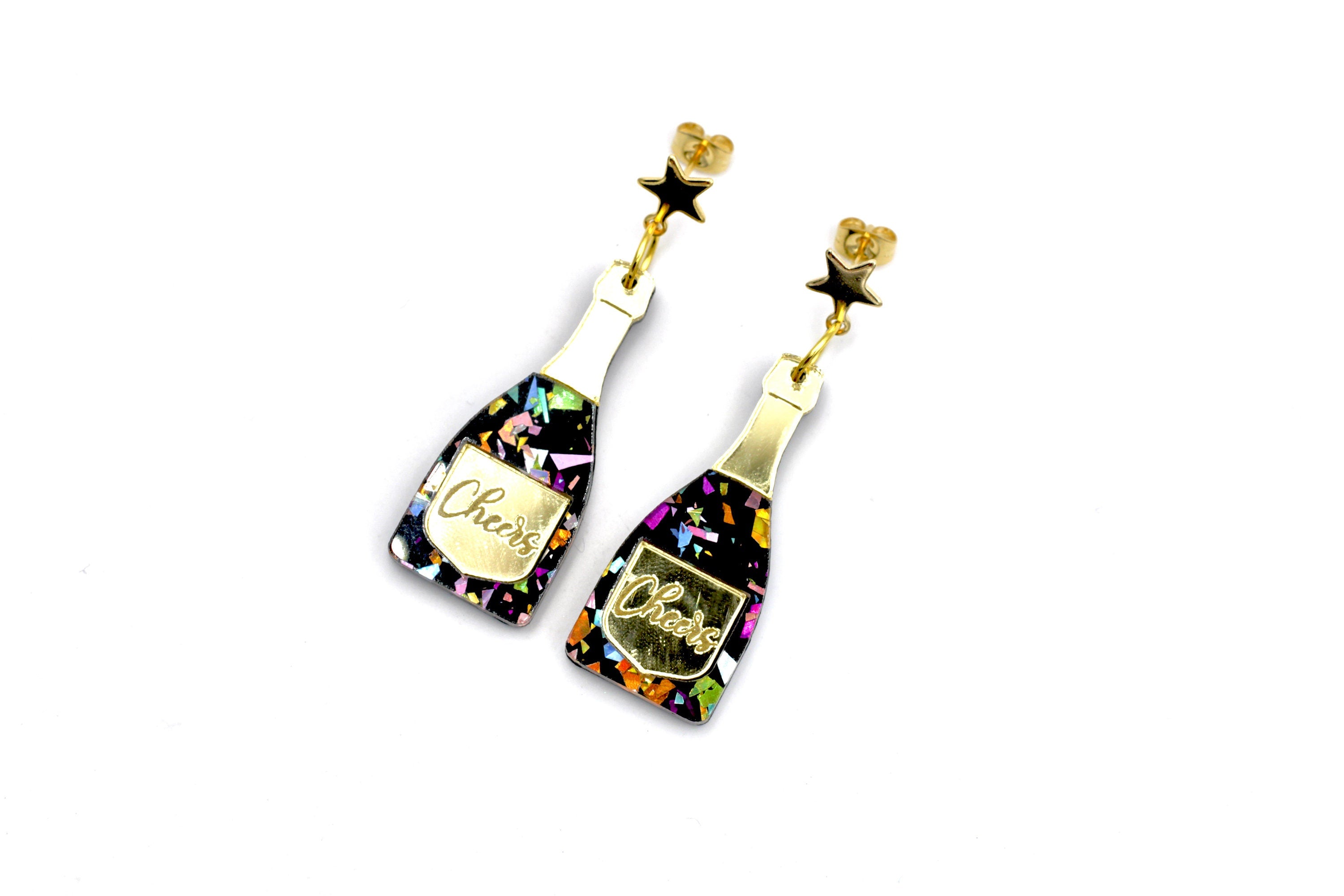 Champagne Bottle Earrings